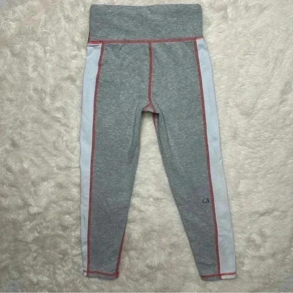 GAP Brushed Jersey Sweatpants  / Leggings Grey / White / Red Size Small - Picture 12 of 16